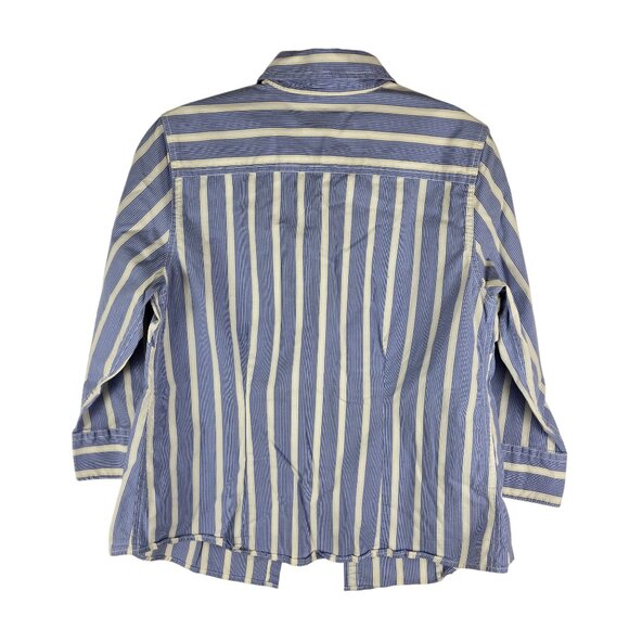 LL Bean Boys Striped Button-Down Shirt Long Sleeve 100% Cotton jh1844 - Picture 3 of 4